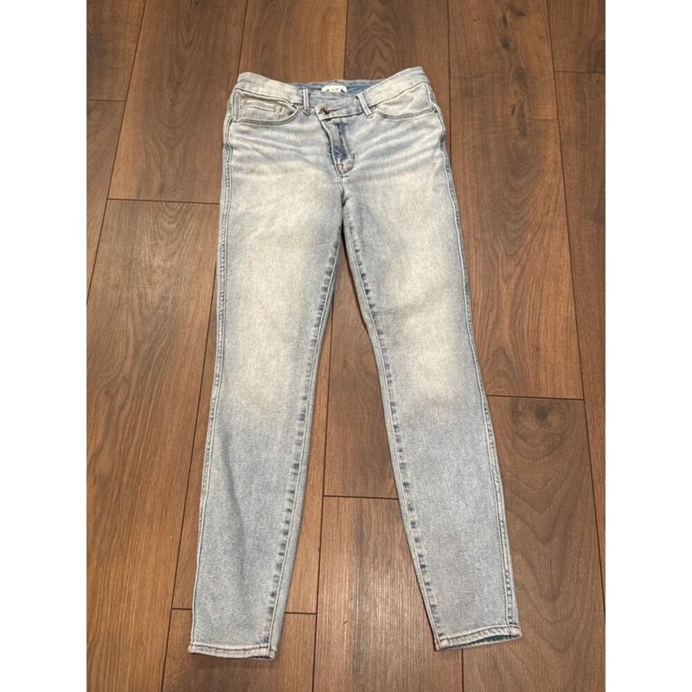 Good American High waisted cross over jeans
